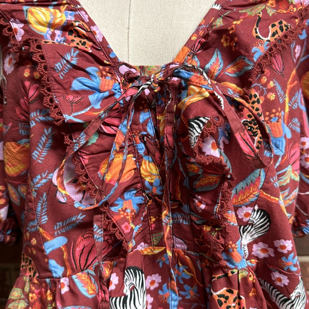 Maeve Ruffled Tie-Front Blouse - Picture 4 of 14